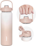 TOURIT 24 oz Insulated Water Bottle, Stainless Steel Sports Water Bottles With Top Handle, Double-Wall Travel Thermal Water Flask, BPA Free Leakproof Water Bottle for Sports and Travel,Khaki