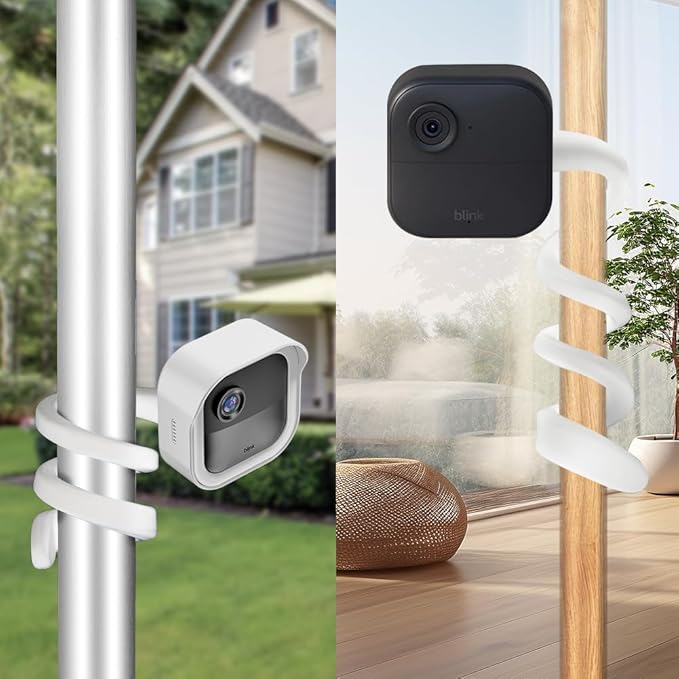 All-New Flexible Twist Mount for Blink Outdoor 4 /3rd Gen/Outdoor 2K+ Camera, with Weatherproof Protective Housing and Blink Sync Module Outlet Wall Mount (White)