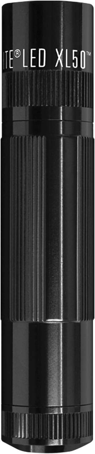 MagLite XL50 LED Flashlight, Compact and Powerful with Multi-Mode Functionality, Water-Resistant, 3-Cell AAA Battery-Powered – Black