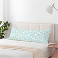 Daisy Body Pillows Covers for Adults, Blossom Daisy Large Body Pillow Covers White Daisies Lumbar Body Pillow Case 20"X54" Body Pillowcase Cushion Cover for Home Bedroom Office Hotel