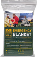 Emergency Survival Blanket, Mylar Thermal Blanket, Gigantic Space Blanket 82" x 63" (5)
