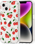 MOSNOVO for iPhone 13/14 Case | Military Grade 6.6ft Drop Tested | Clear with Cute Cherry Design