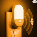 L LOHAS LED Amber Night Light, 2 Pack, Night Lights Plug into Wall Motion Sensor, 0.6W 2000K, LED Nightlights, 30/60LM Adjustable Brightness, Automatic Low Blue Nightlight for Kids, Bathroom, Hallway
