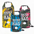 Waterproof Backpack Roll Top Dry Bag Set of 3 (2L 5L 10L) – PVC Dry Bags Waterproof for Kayaking, Camping, Beach & Travel – Floating Outdoor Dry Sack (Light Blue, Pink, Yellow Camouflage)