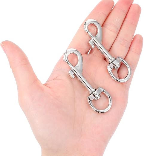 Kifmurase 50 Pcs Swivel Snap Hooks for Dog Leash, Heavy Duty 3.15 Inch Flag Clasp Single Ended Swivel Clip, Multipurpose Bolt Snap for Keychain Camera Trap Linking Pet Leash