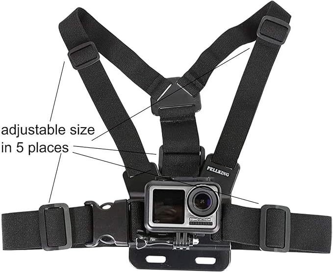 PellKing Mobile Phone Chest Mount Harness Strap Holder Cell Phone Clip Action Camera POV for Samsung iPhone Plus etc