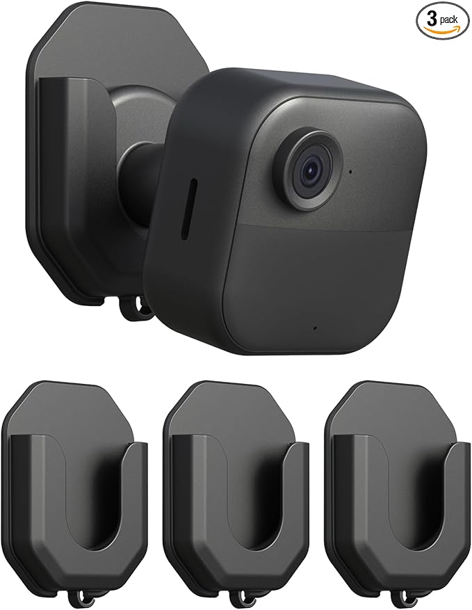 3 Pack Blink Camera No Drill No Screws Wall Mount Bracket for Blink Outdoor 4/Outdoor 2K+/Mini /Mini 2K+ /Indoor Camera, HBV Adhesive Mount