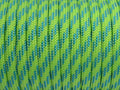 7 Strand Core 550lb Paracord Parachute Cord Lanyard Mil Spec Type III-100ft (Neon Green+Sky Blue(98#))