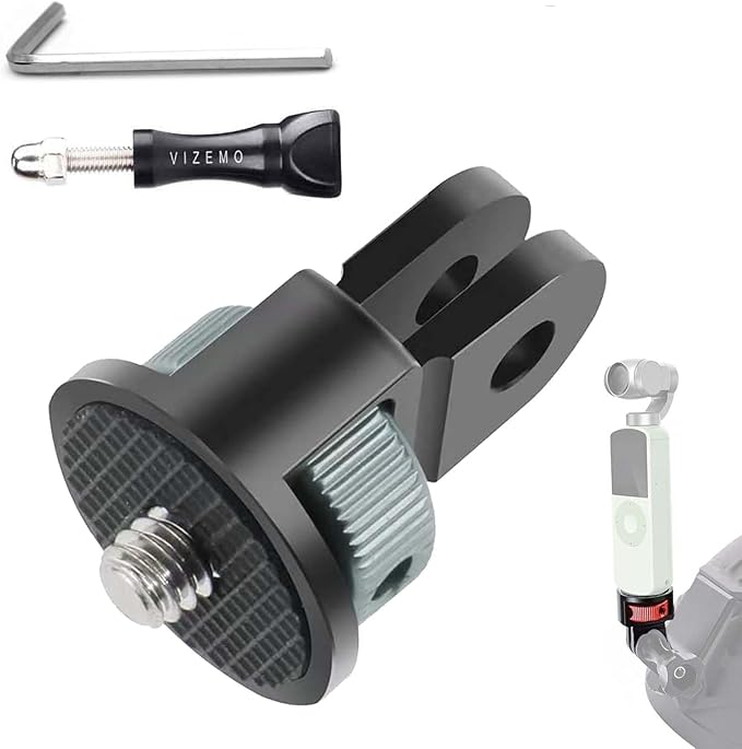 Aluminum Camera Tripod Adapter 1/4"-20 Conversion Adapter Mounts Compatible with Gopro Action Cameras Insta360 and Other Standard 1/4 Accessories, Quarter Inch Mount Adapter (Type BB)