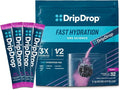 DripDrop Hydration Packets - Berry - Single Serve Electrolytes Powder Drink Mix - Non-GMO, Gluten Free, Vegan - 32 Sticks