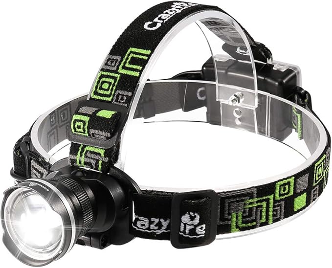LED Headlamp, Super Bright Headlamp Headlight Flashlight, 3 Modes Zoomable Headlamps for Runing,Hiking,Camping,Fishing,Hunting(Black)