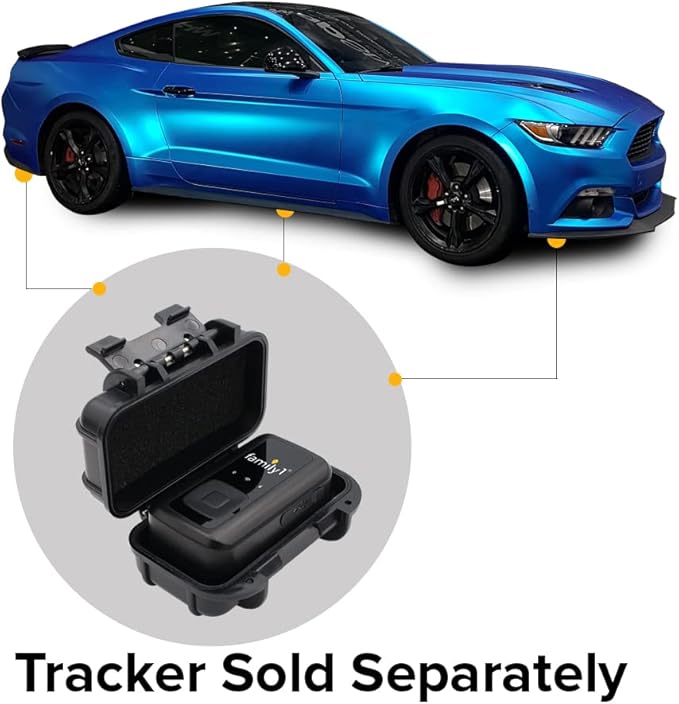 Family1st Weatherproof Magnetic Case for GPS Tracker Device for Vehicles, AirTag, Key Holder Under Vehicles, Weatherproof Heavy Duty Twin Magnets