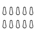 Black Carabiner, Heavy Duty Galvanized Steel Spring Snap Hook Carabiner Clips with 120LBS Holding Capacity, Ideal for Outdoor, Hammock, Swing and Travel (10PCS M4 1.6Inch)