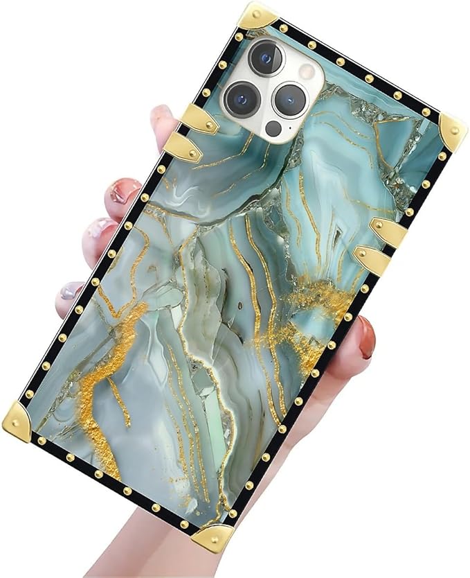 Compatible with iPhone 12 Pro Max Case, Golden Texture Marble Veining Luxury Golden Decoration for Girl Women Soft TPU Shockproof Protective Hard PC Back for iPhone 12 Pro Max