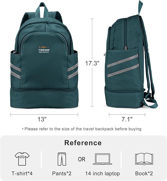 coofay Gym Backpack for Women Waterproof Backpack with Shoe Compartment Lightweight Travel Backpacks Workout Sports Backpacks Large Gym Bag