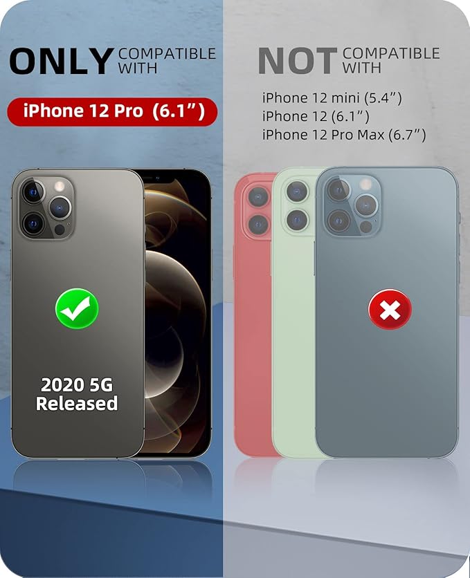 Beeasy for iPhone 12 Pro Waterproof Case [Compatible with Magsafe] [Built-in Screen Protector], 360 Full Body Heavy Duty Phone Case, Military Grade Shockproof Dustproof,Magnetic Black