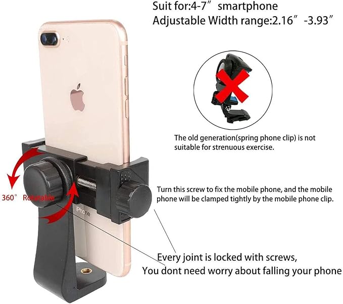 PellKing Mobile Phone Chest Mount Harness Strap Holder Cell Phone Clip Action Camera POV for Samsung iPhone Plus etc