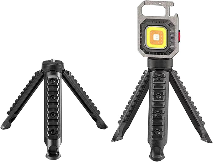 Lamp Holder 2pcs Portable Camp Stand Adjustable Height Camping Flashlight Tripod Working Light Bracket for Outdoor Activity, As the Picture Shows