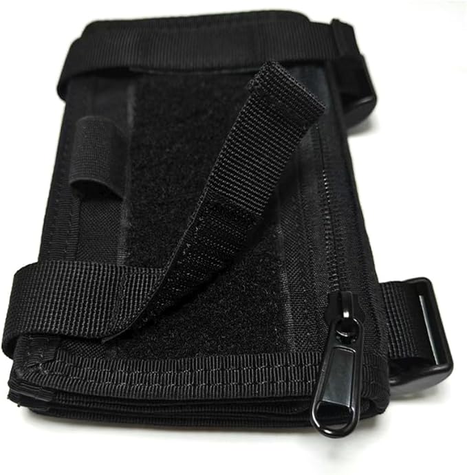 Tactical Map Case QB Wristband Pouch - Military Arm Sleeve with DOPE Card Holder & USA Flag Patch