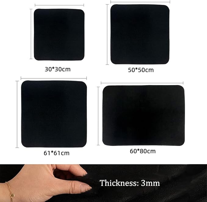 23.6" × 31.5" Welding Fireproof Blanket Large Flame Retardant Pad Outdoor Camping BBQ Emergency Supplies for Stove Grill Heat Insulation Carbon Felt Ground Table Protective Pad