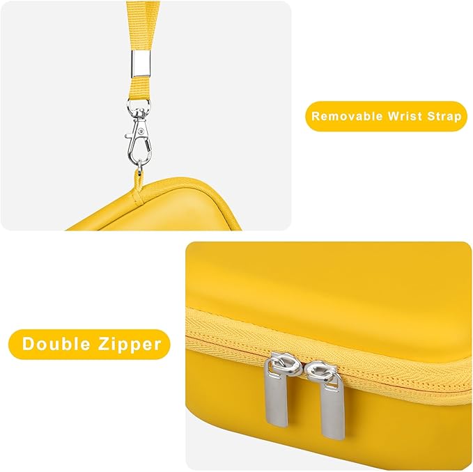 Canboc Carrying Case for Kodak PIXPRO WPZ2 Rugged Waterproof Digital Camera, Mesh Pocket fits USB Cable, Yellow (Case Only)