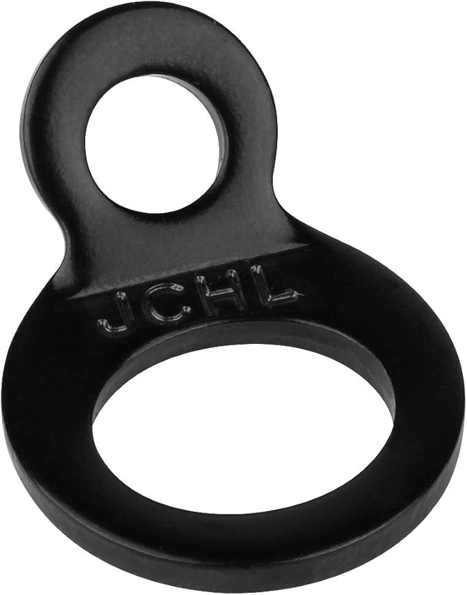 Multi-Purpose Tie Down Strap Rings Stainless Steel Tie-Down Anchors Hooks for Mounting in The Garage, Work Shop, Truck, Trailer, Golf Cart, Fence Black (4-Pack)
