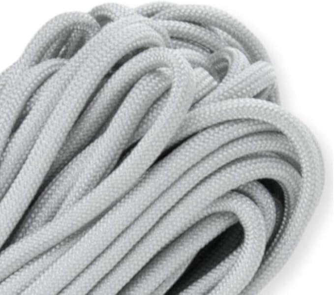 Paracord Planet Solid Color 550lb Paracord – 7 Strand Type III Nylon Cord for Indoor and Outdoor Tasks – Silver Gray (25 ft)