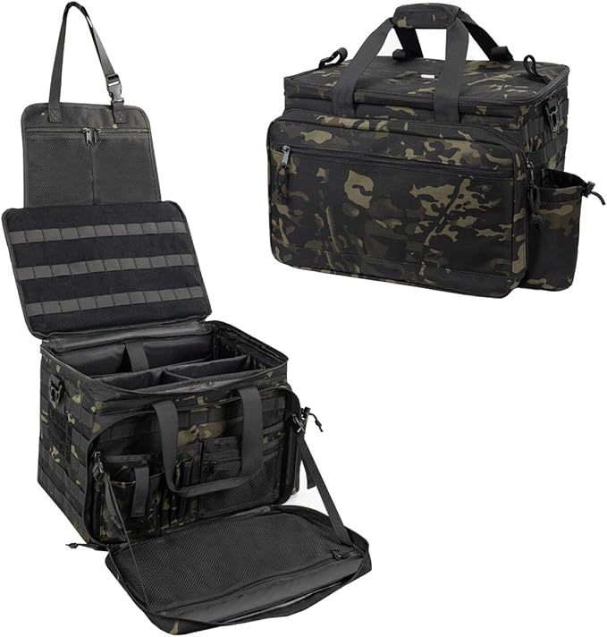 SCAVATA Patrol Bag Law Enforcement, Police Gear Car Front Seat Vehicle Organizer Bags with MOLLE System (Camo)