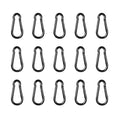 Black Carabiner, Heavy Duty Galvanized Steel Spring Snap Hook Carabiner Clips with 120LBS Holding Capacity, Ideal for Outdoor, Hammock, Swing and Travel (15PCS M4 1.6Inch)