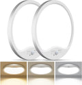 hepside 2 Pack Motion Sensor Ceiling Light Wired, 3000K/4000K/6500K LED Flush Mount Ceiling Light Fixture, 12Inch 24W Motion Sensor Light with Timer for Closet Stair Porch Hallway Pantry,White