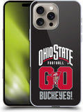 Head Case Designs Officially Licensed Ohio State University Go Buckeyes Football Graphics Hard Back Case Compatible with Apple iPhone 16 Pro Max