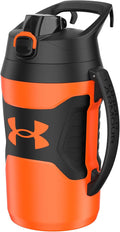 Under Armour Half Gallon Water Bottle Insulated, 64oz Insulated Water Bottle with Handle, Fence Hook, Leak Resistant, for Baseball, Football & More - Blaze Orange/Black