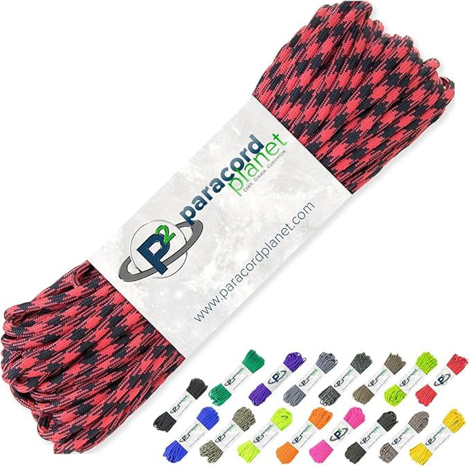 Paracord Planet 100' Hanks Parachute 550 Cord Type III 7 Strand Paracord Top 40 Most Popular Colors