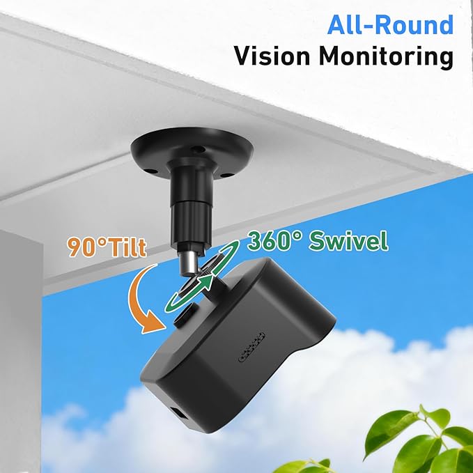 Blink Outdoor Camera Wall Mount Compatible with 2K+ & 4th Gen,3 Pack Weatherproof Protective Housing,360 Degree Adjustable with Sync Module Core Outlet Mount for Blink Camera System