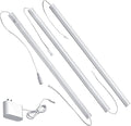 Motion Sensor Under Cabinet Lighting Indoor Plug in, 16" 12V LED Under Counter Lights Super Bright Magnetic for Kitchen/Hallway/Toilet/Garage/Closet(Cold White/6000K, 3 Pack)