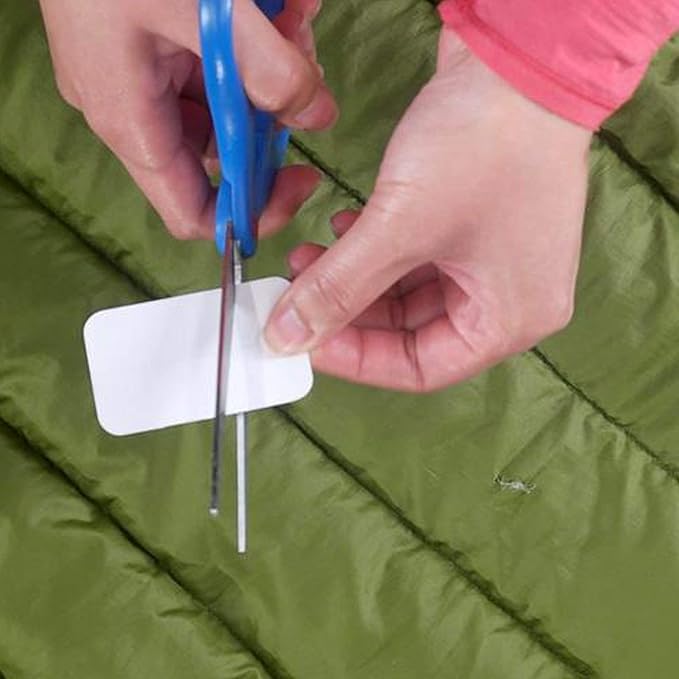 GEAR AID Tenacious Tape Mini Patches with Peel-and-Stick Adhesive to Fix Holes and Tears in Winter Gear, Down Puffer Jackets, Sleeping Bags, Tents, and Rain Gear, Black and Clear, 2 Pack