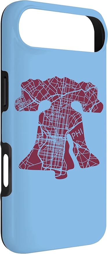 Philadelphia Street Map Liberty Bell Vintage Maroon Philly Case for iPhone Air