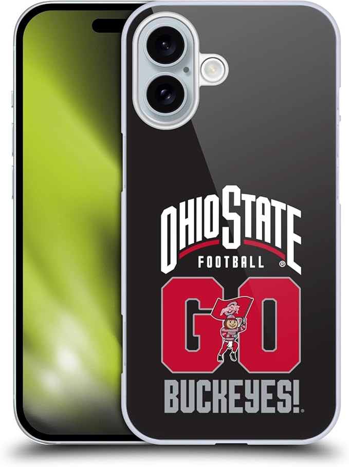 Head Case Designs Officially Licensed Ohio State University Go Buckeyes Football Graphics Hard Back Case Compatible with Apple iPhone 16