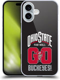 Head Case Designs Officially Licensed Ohio State University Go Buckeyes Football Graphics Hard Back Case Compatible with Apple iPhone 16