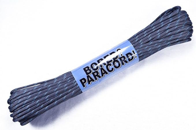 BORED? PARACORD! 550 lb Paracord – Ideal for Crafting, DIY Projects, Camping, Military & Active Outdoors – 300+ Colors – Tactical Parachute Cord Type III – Strong - Frostbite 50 Feet