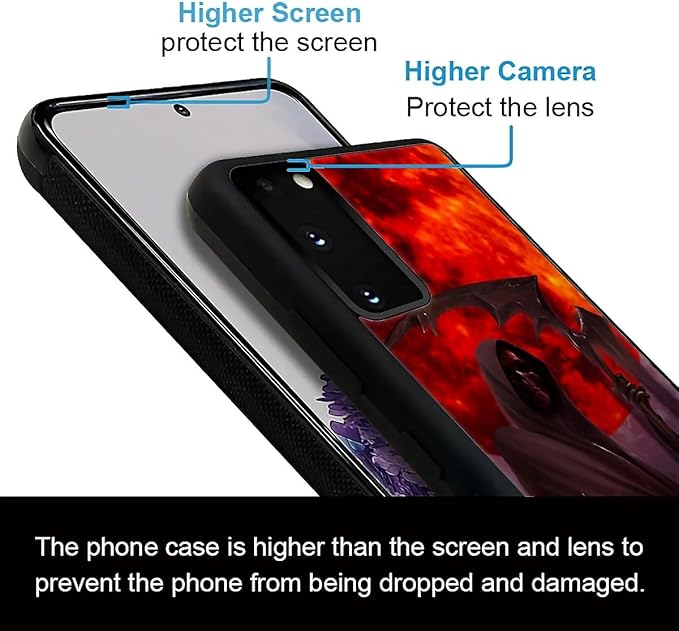 for Samsung Galaxy S20 Case, Death by The Red Moon Pattern Graphic Design Girl Boy Soft Silicone Hard Acrylic Shock Protection for Samsung Galaxy S20