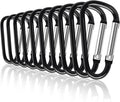 Carabiner Clips, Upins Aluminum Locking Spring Hook Keychain D Shape Heavy Duty Buckle Pack Carabiners Clip Lock Snap Hooks Backpack Clip