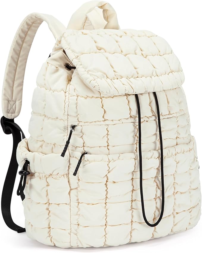 CLUCI Puffy Quilted Backpack Purse for Women, Casual Lightweight Daypack for Women Travel | Purse, Casual, Lightweight, Travel