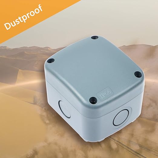 Waterproof Junction Box,Nineleaf PVC/ABS Outdoor Junction Box Electrical,3 1/4 inch x 2 3/4 inch x 2 1/4 inch (86x74x62mm),Exterior Device Box,Universal Electrical Project Enclosure Box ,Grey