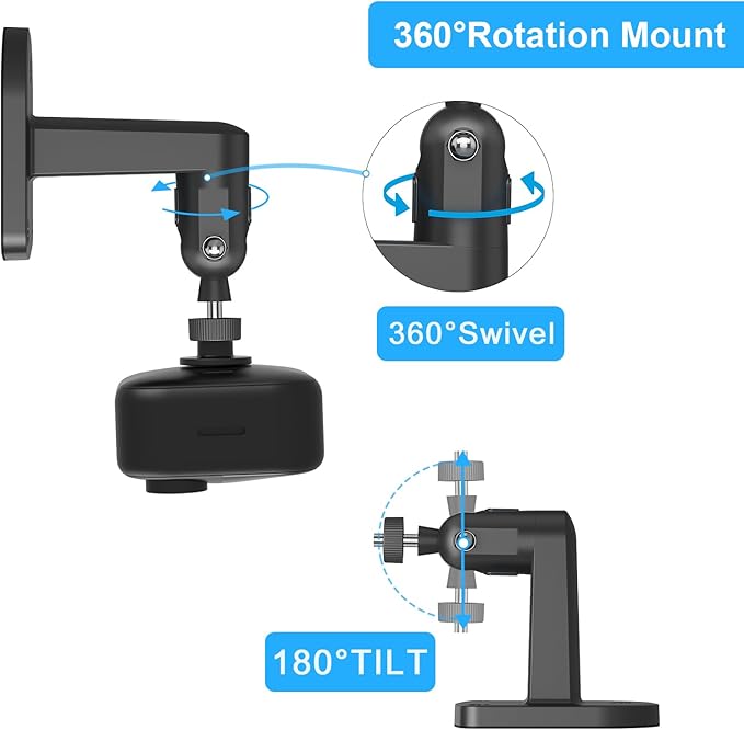 2 Pack 360 Degree Adjustable Adhesive Mount for All-New Blink Outdoor (4th Gen,3rd Gen) Blink XT / XT2, Blink Mini Camera Mounting Bracket, Wall Mount