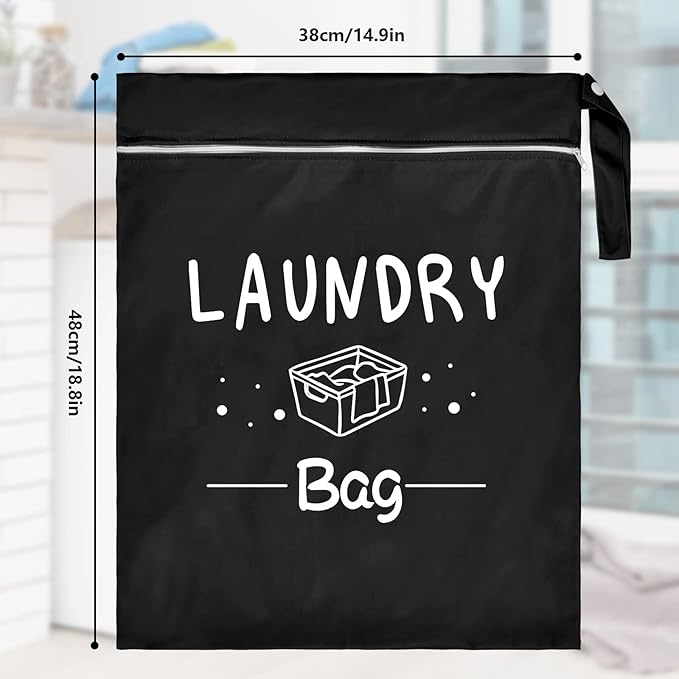 2 Pcs Large Travel Laundry Bags - Waterproof Wet Dry Bags for Gym Clothes, Swimming, Yoga
