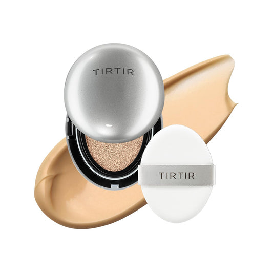 [*Mini Size*] TIRTIR Aura Glow Silver Cushion | Korean Cushion Foundation, (#27N Camel, 0.15 Fl Oz)