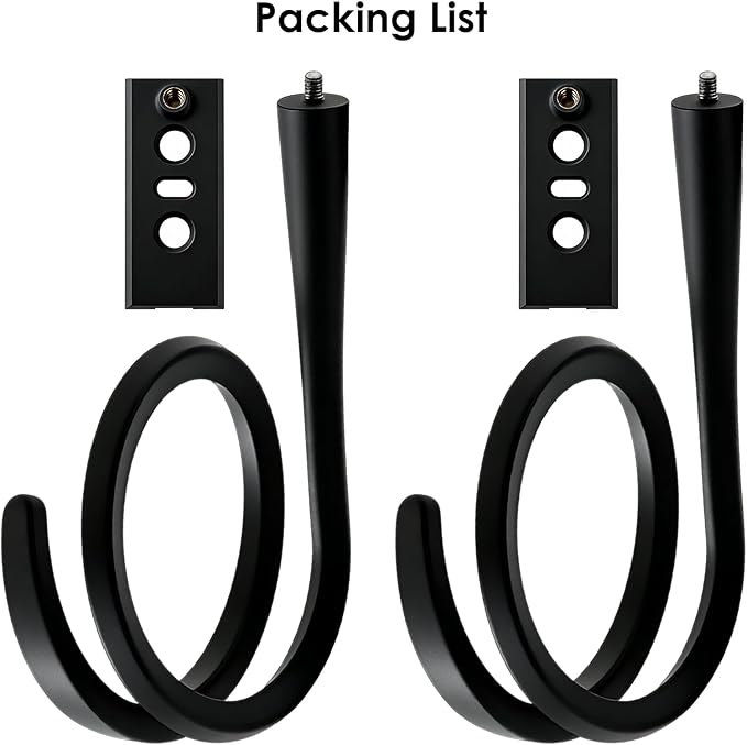 2Pack Flexible Twist Mount for Ring Stick Up Cam Battery/Plug-in 3rd Gen/Ring Outdoor Cam Plus & Spotlight Pro/Plus (Battery), Easy Installation Mounting Bracket Without Drilling (Black)