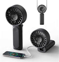 Peiyuu Handheld Fan, Portable Fan, 4000mAh Rechargeable Personal, 180° Foldable Mini Desk Fan with 6 Wind Speed, LCD Digital Display, Lanyard as Neck, Ultra Quiet, Pocket Size for Indoor Outdoor