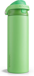 ENCOOL Leakproof Insulated Water Bottle with Straw Dual-Sip Water Bottle Bag-Safe Design for Work, Commute & Gym – Keeps Drinks Cold All Day, 24 oz, Algae Green